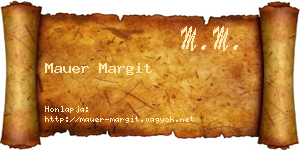 Mauer Margit névjegykártya